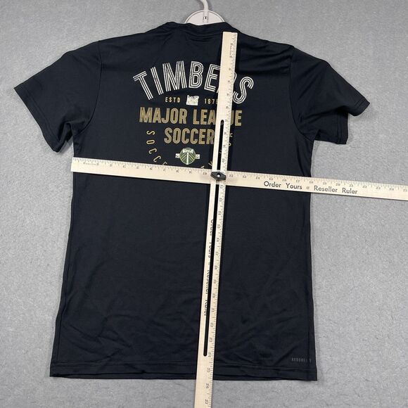 Portland Timbers Shirt Womens Medium Black 2024 Pregame Tee Back Graphic Classic - Picture 11 of 12